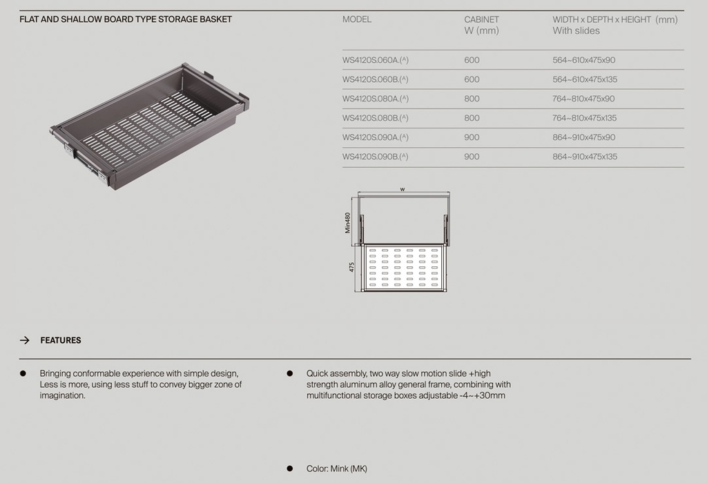 UNIHOPPER BOARD TYPE BASKET 4120