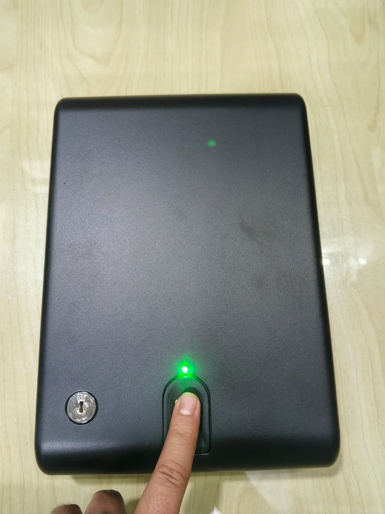 Biometric Pistol Storage Safe Box Bedside Gym Multipurpose with wire