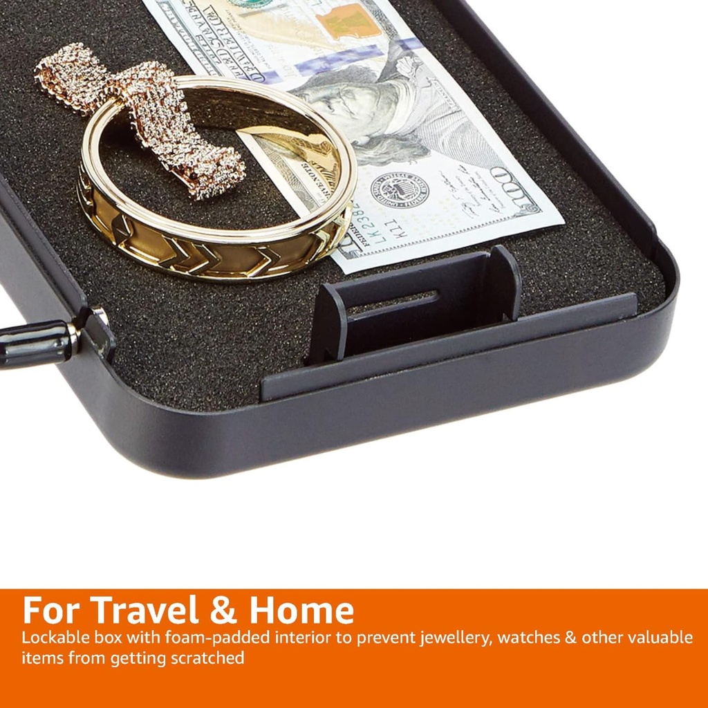 Combination Pistol Storage Safe Box Bedside Gym Multipurpose with wire