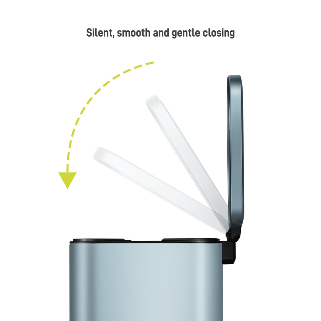 EKO Stella Blue Pedal Bin 30L | Kitchen Bin Soft-Close, Anti-Rust | EK9384P-30-TB