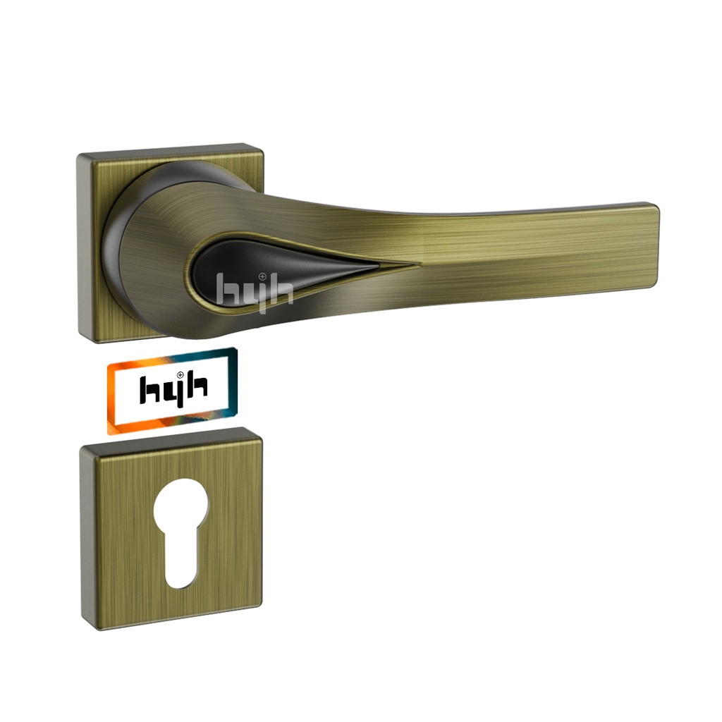 [90200948] HYH DOOR LOCK HC8323 (Matt Antique Brass + Matt Black)
