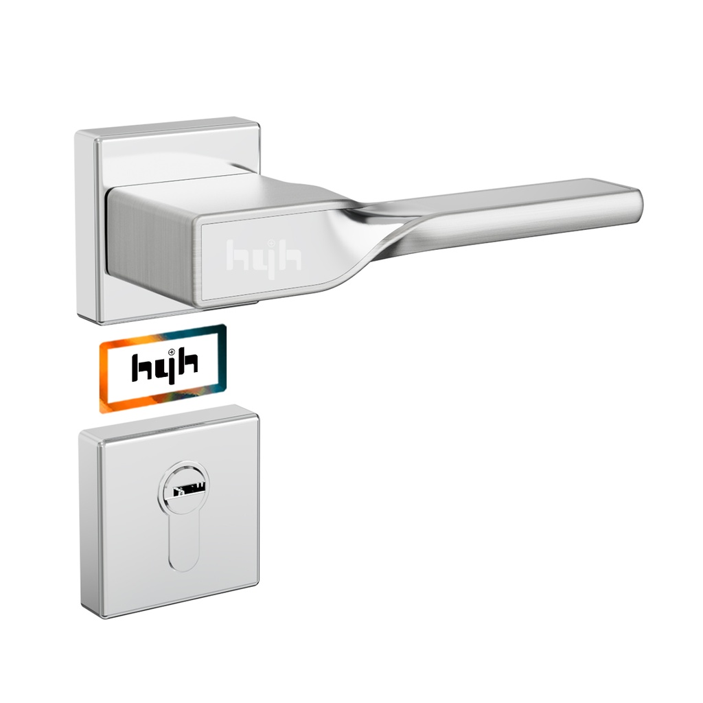 [90200937] HYH DOOR LOCK HC8314 (Matt Satin Nickle + Chrome)