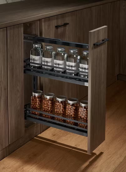 [70305958] BOTTLE RACK GREY GALLERY SIDE MOUNT (Left, 150mm)