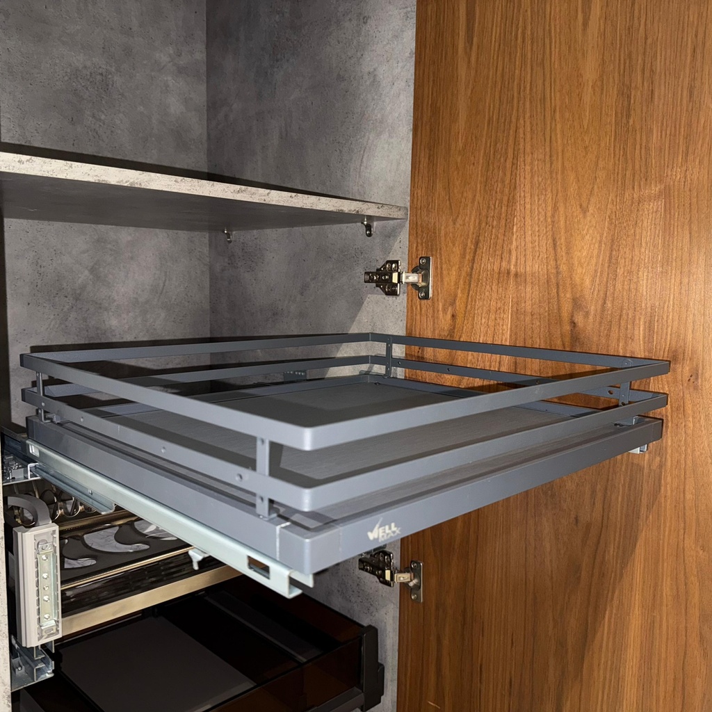 GREY HOB TRAY METAL FRONTED -WELLMAX