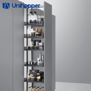 PANTRY/ TALL SLIM PULL OUT UNIT GLASS SIDED 1205S 7FT -UNIHOPPER