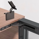 Premium Concealed Air Hinge with Soft-Close | Hidden Hydraulic Hinge for Modern Cabinets & Aluminum Frame Doors (Dark Finish)