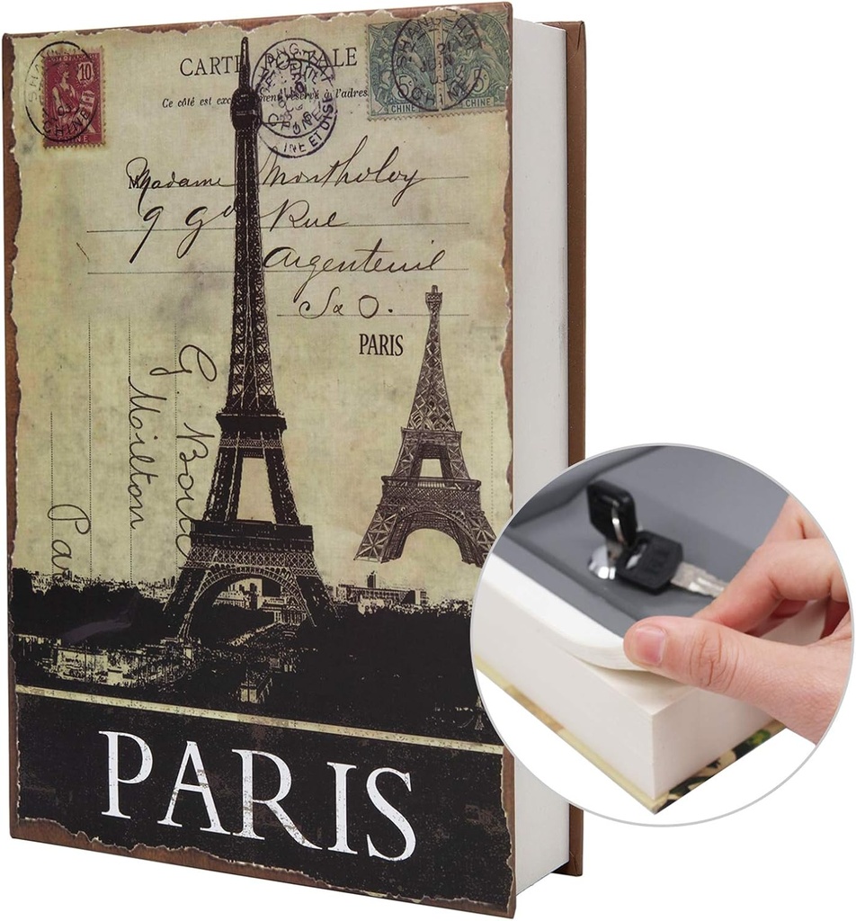 [BHO-0001] Hidden Camouflage Paris Book Safe (Real Paper)