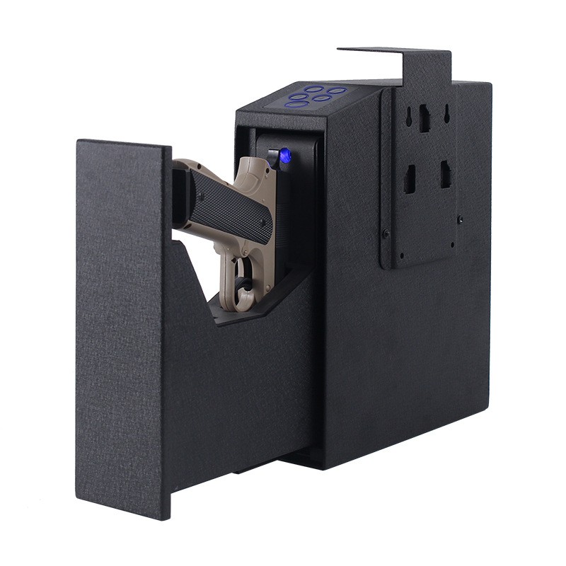 [BHO-0009] Slide-Out Biometric Pistol safe Bedside Under-Desk Application