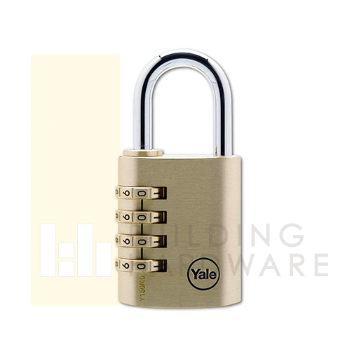[03490] YALE 40MM BRASS COMBINATION PADLOCK
