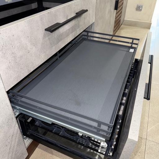 GREY HOB TRAY METAL FRONTED -WELLMAX