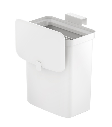 [71006129] EKO Cabinet Hanging Waste Bin 9L | Kitchen Utility Food Waste (White) | EK6008-9L-WH